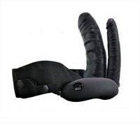 Lux Fetish Unisex Vibrierender Doppeldildo zum Umschnallen