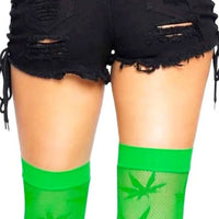 420 Cannabis Pot Leaf Thigh Highs