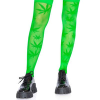 420 Cannabis Pot Leaf Thigh Highs