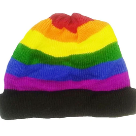 LGBTQ Pride Winter Rainbow Beanie Hat