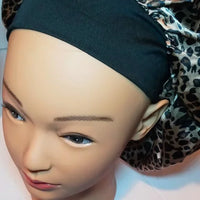 Leopard Bonnet Hair Cap