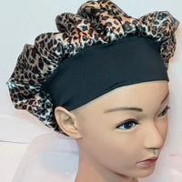 Leopard Bonnet Hair Cap