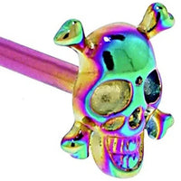 Rainbow Skull Tongue Ring