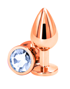 Rear Assets Analplug mit transparentem Edelstein in Gold