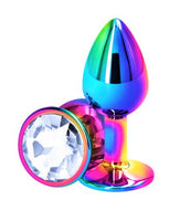 Rear Assets Multicolor Clear Anal Plug