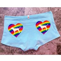 Victoria's Secret - LOVE PINK Rainbow Heart Boyshorts