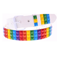 LGBTQ Pride - Rainbow Pyramid Belt - S/W
