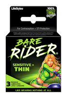 LifeStyles Bare Rider Sensitive Thin Condoms