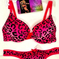 Cheetah Print Bra and Panty Set